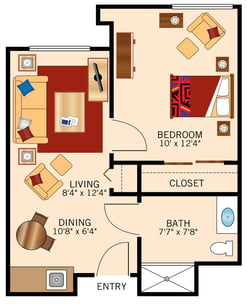 AL_Breckenridge One Bedroom 407 sq ft