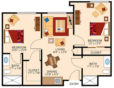 AL_Aspen Two Bedroom 633 sq ft