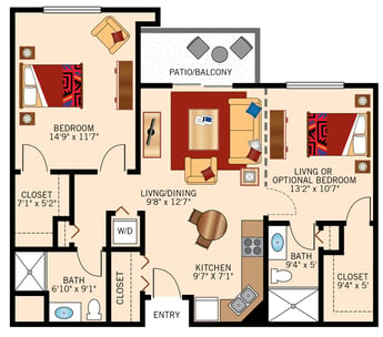 IL_South Platte One Bedroom 930 sq ft