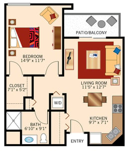 IL_Yampa One Bedroom 670 sq ft