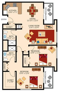 IL_Eagle Two Bedroom 1365 sq ft